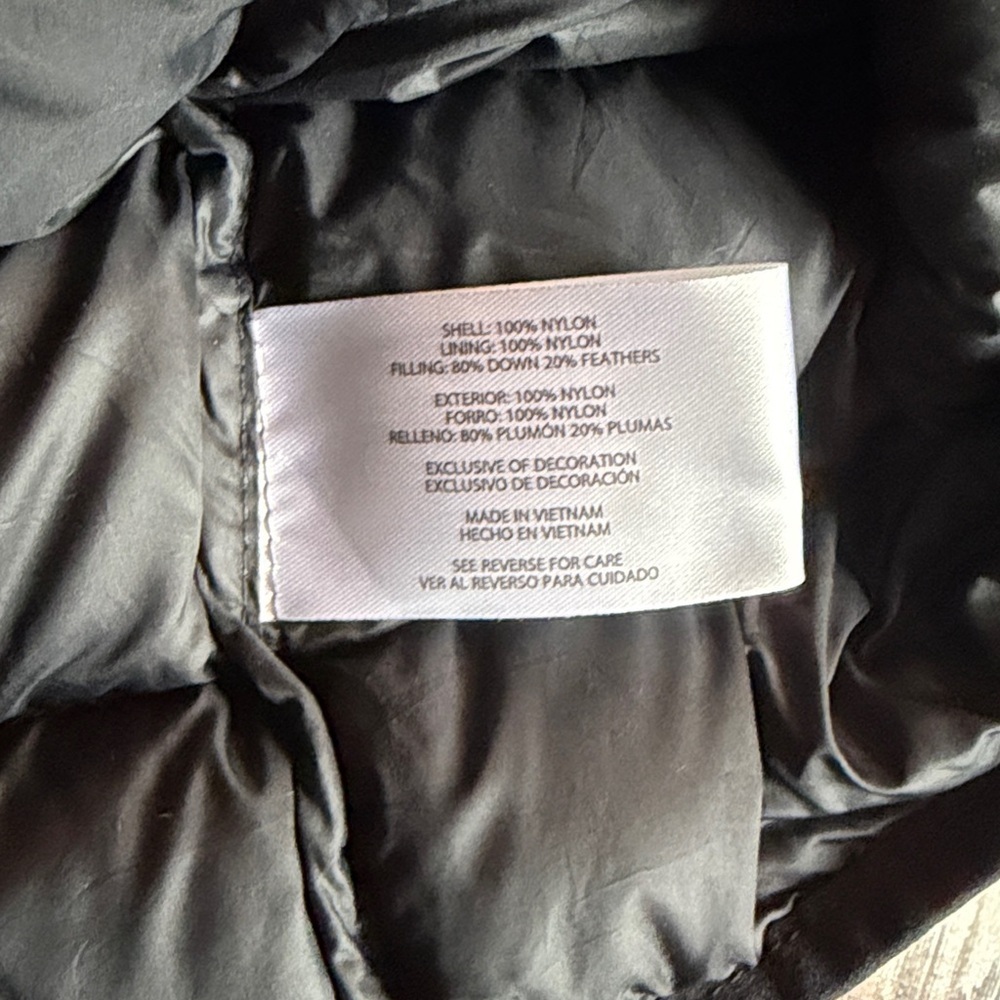 Eddie Bauer Puffer Jacket Mens XL Black 100% Nylon Down 650 Full Zip (O4) - Picture 6 of 6